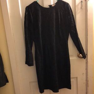 Size 8, black long sleeved JCrew cocktail dress